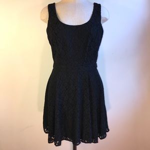 NWOT Black Lace Tie Back Dress